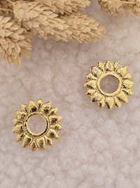 Pampilles tournesol boucles d’oreilles – Création artisanale française | Petit Trésor