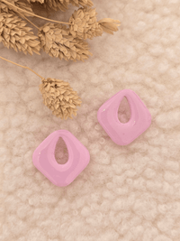 Pampilles boucles d’oreilles carrées – Création artisanale française | Petit Trésor