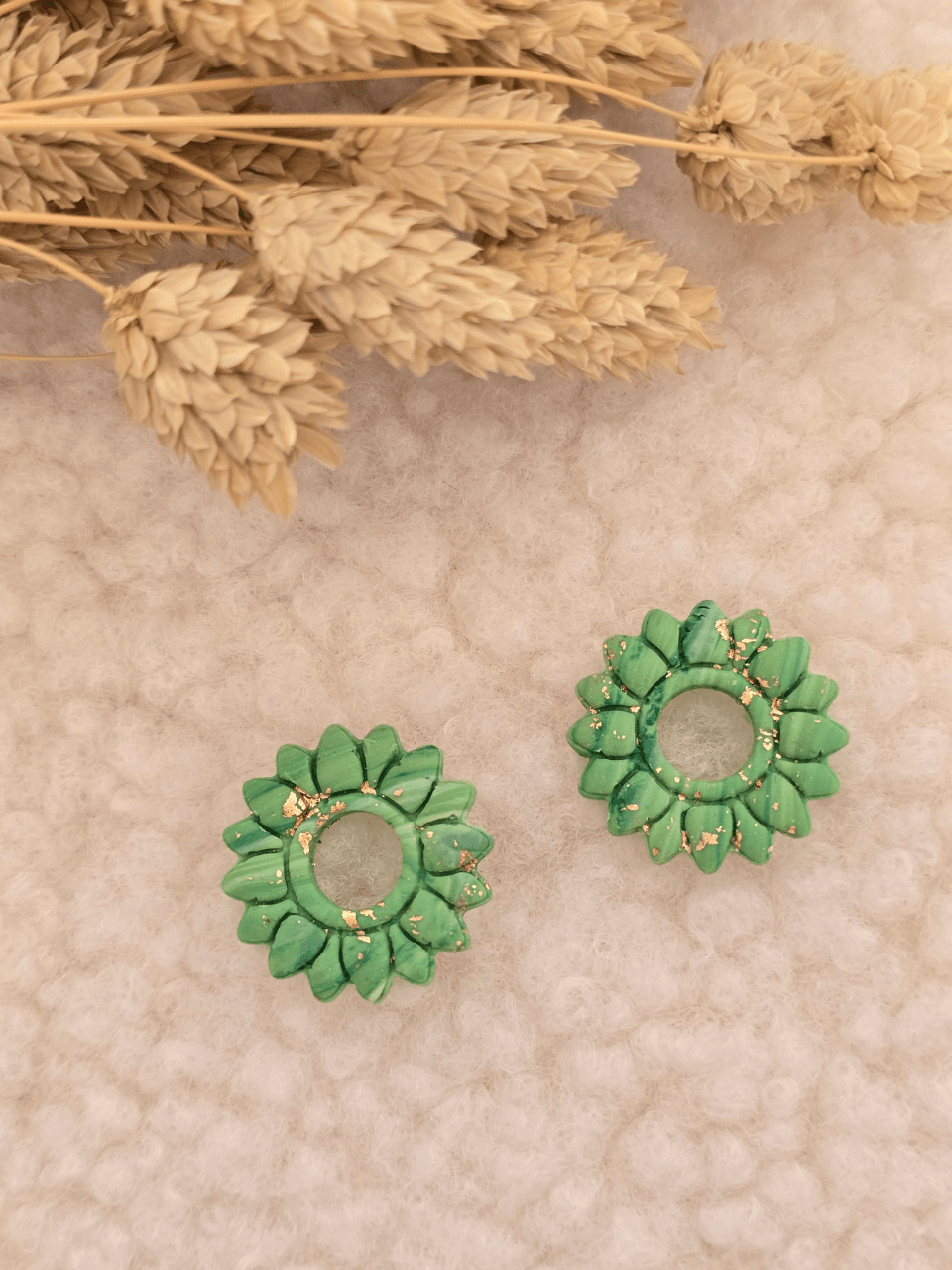 Pampilles tournesol boucles d’oreilles – Création artisanale française | Petit Trésor