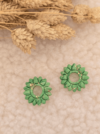 Pampilles tournesol boucles d’oreilles – Création artisanale française | Petit Trésor