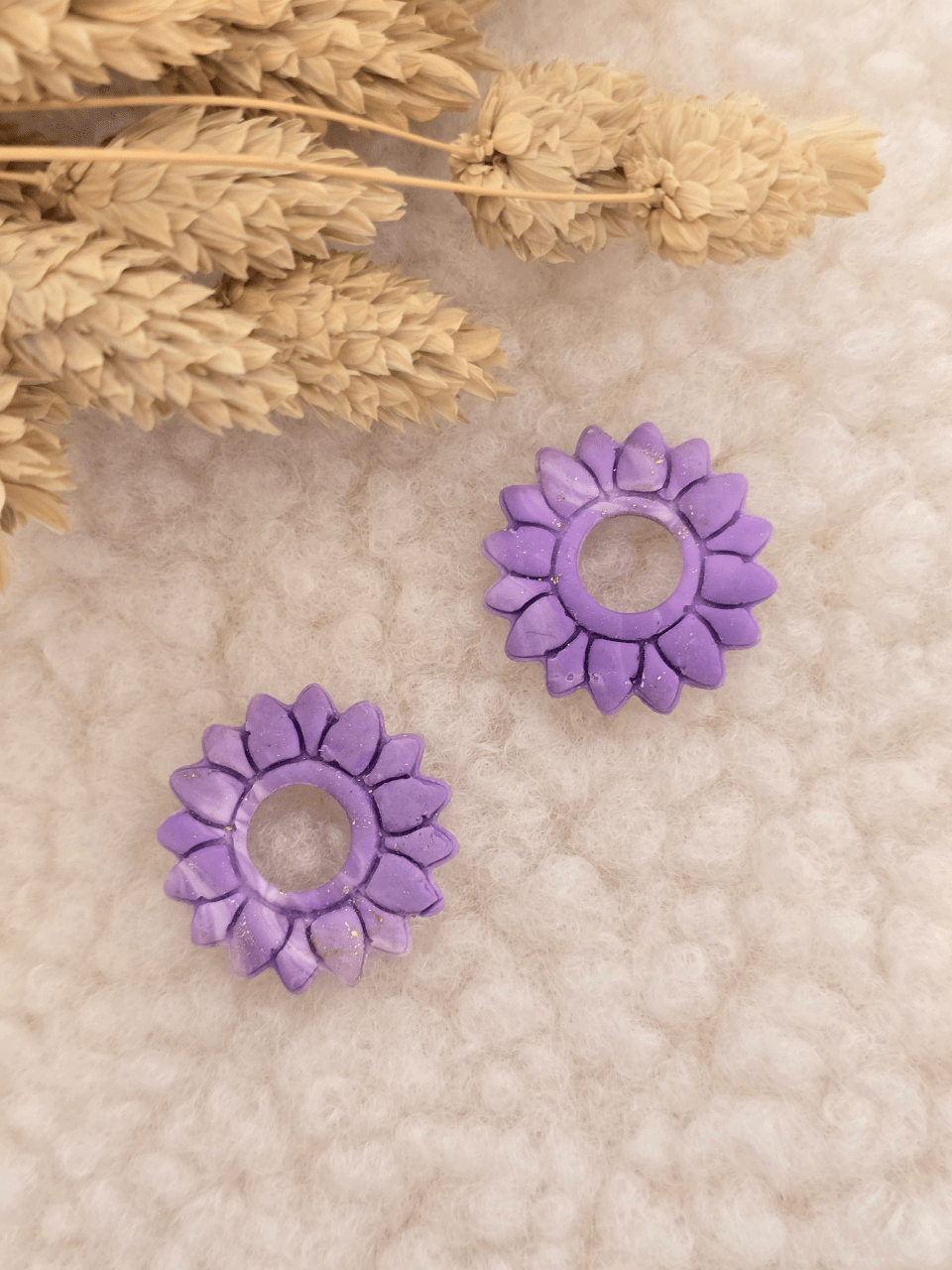 Pampilles tournesol boucles d’oreilles – Création artisanale française | Petit Trésor