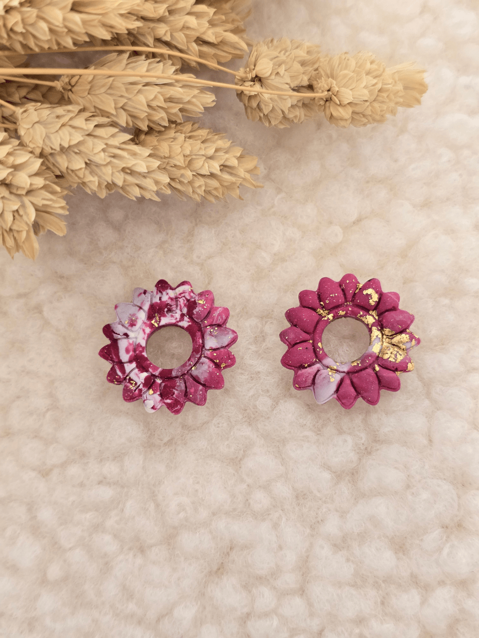 Pampilles tournesol boucles d’oreilles – Création artisanale française | Petit Trésor