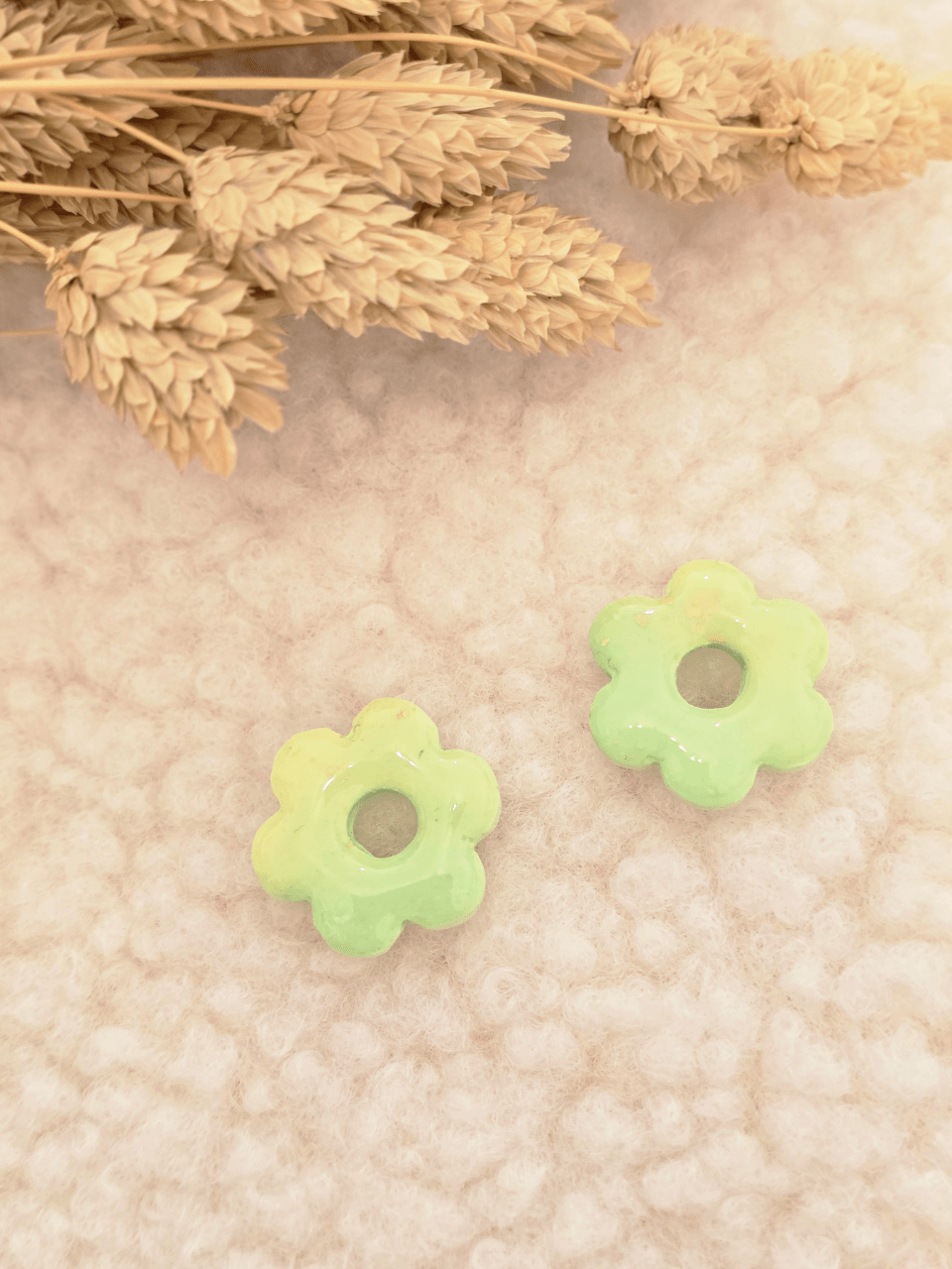 Pampilles fleurs grand modèle 2,5 cm – Boucles d’oreilles artisanales | Petit Trésor