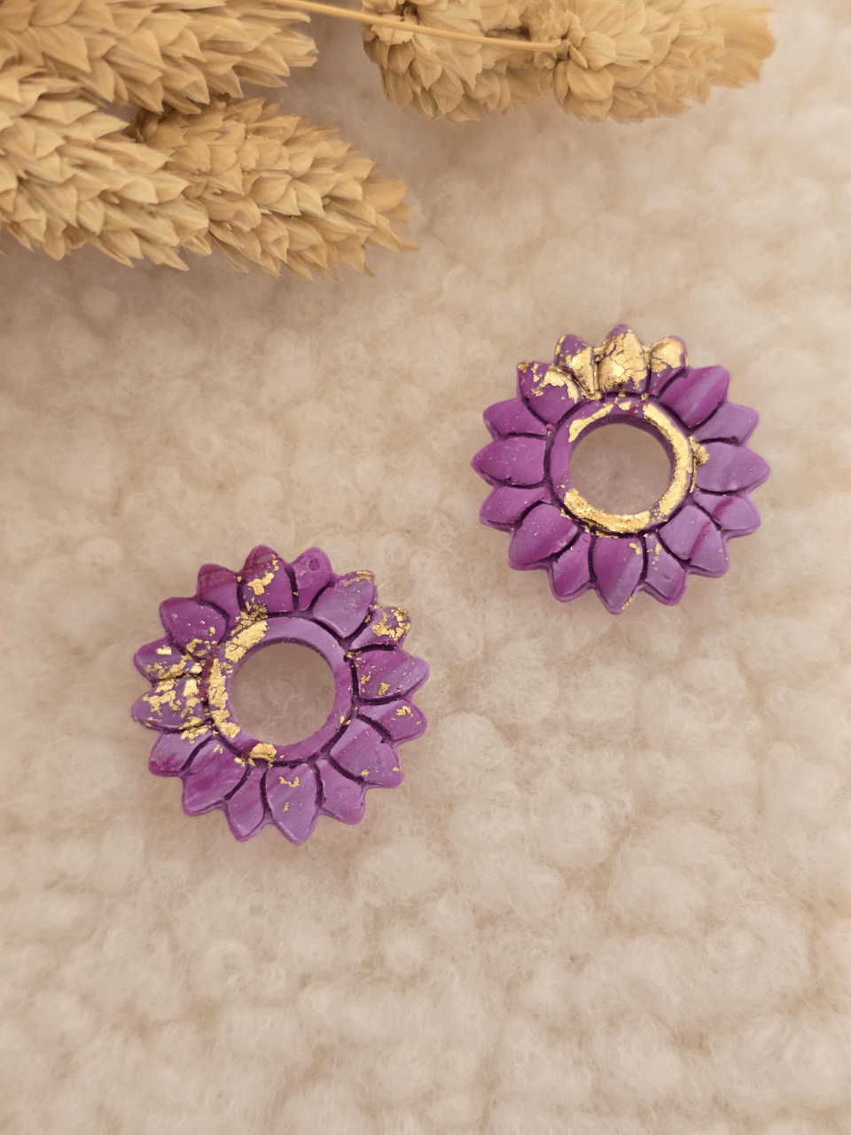 Pampilles tournesol boucles d’oreilles – Création artisanale française | Petit Trésor