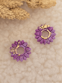 Pampilles tournesol boucles d’oreilles – Création artisanale française | Petit Trésor