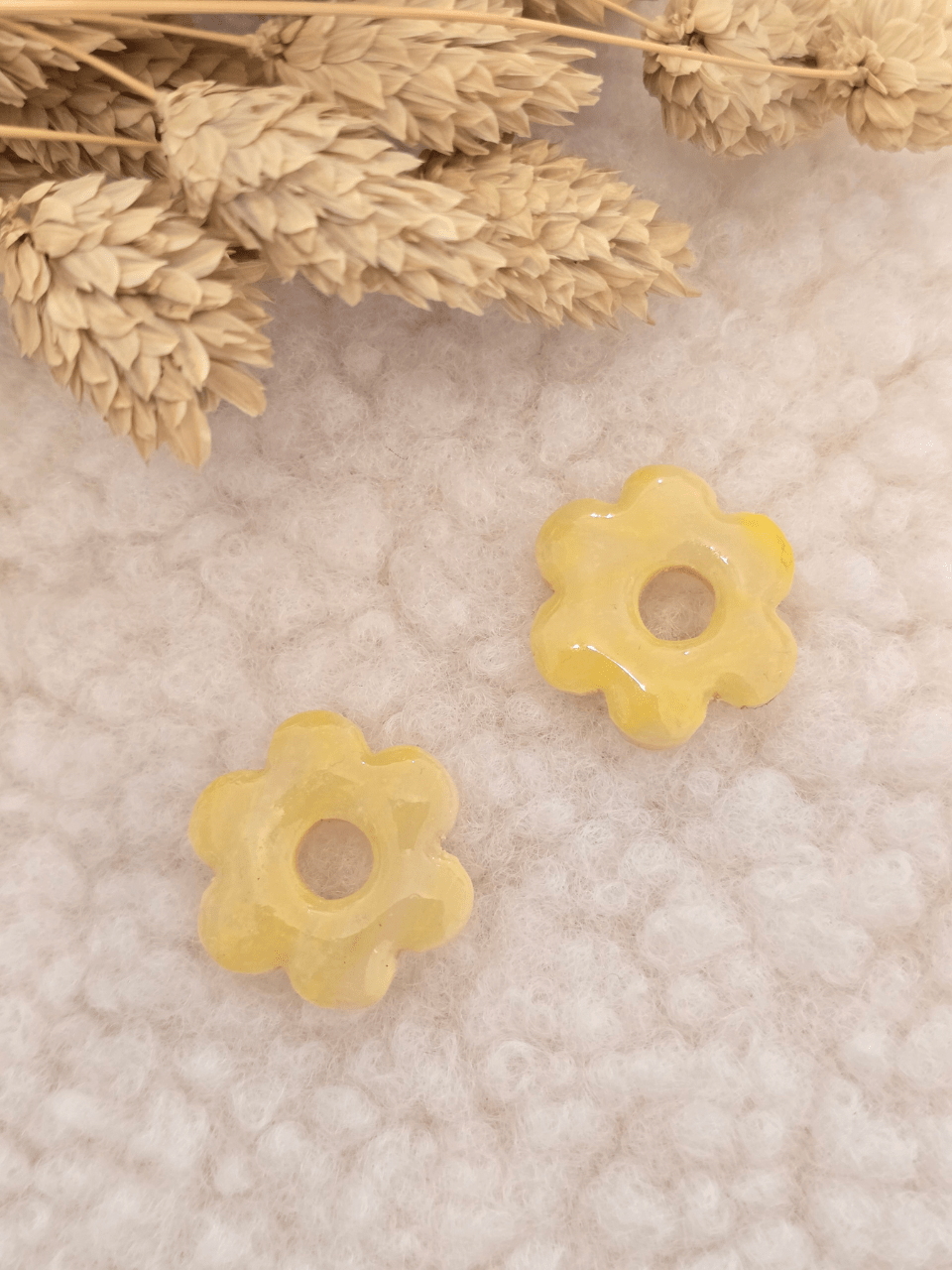 Pampilles fleurs grand modèle 2,5 cm – Boucles d’oreilles artisanales | Petit Trésor