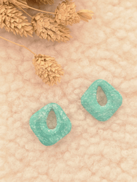 Pampilles boucles d’oreilles carrées – Création artisanale française | Petit Trésor