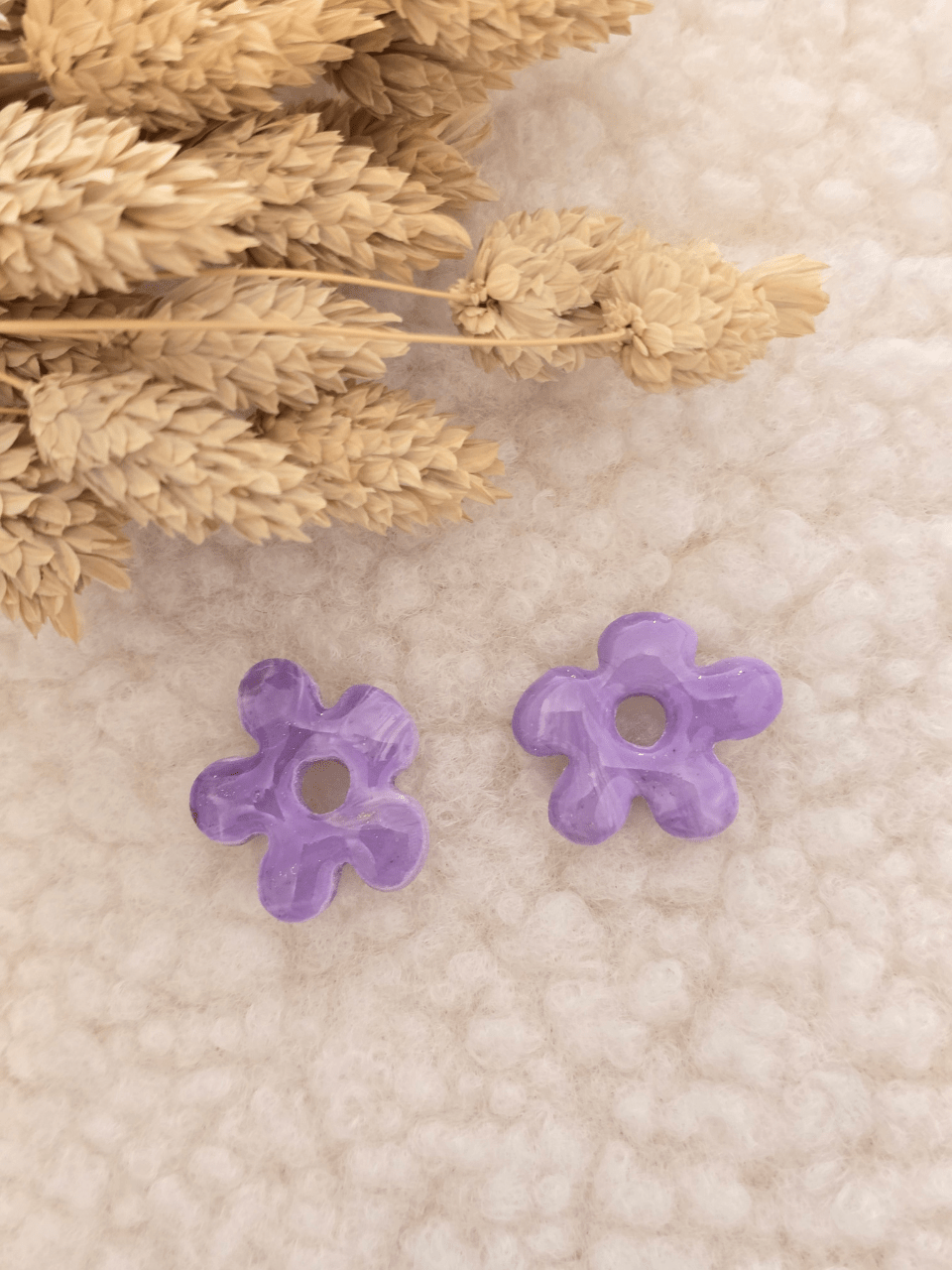 Pampilles ondulées boucles d’oreilles – Création artisanale française | Petit Trésor