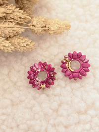 Pampilles tournesol boucles d’oreilles – Création artisanale française | Petit Trésor