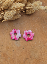 Pampilles fleurs grand modèle 2,5 cm – Boucles d’oreilles artisanales | Petit Trésor