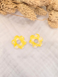 Pampilles fleurs grand modèle 2,5 cm – Boucles d’oreilles artisanales | Petit Trésor