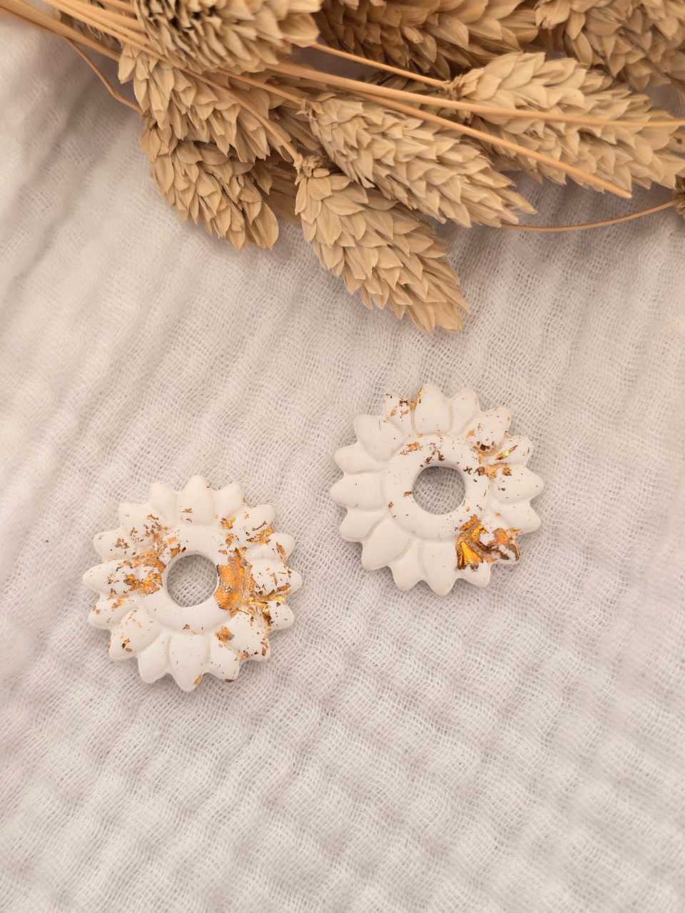 Pampilles tournesol boucles d’oreilles – Création artisanale française | Petit Trésor