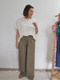Pantalon en lin fluide & naturel - Plusieurs coloris