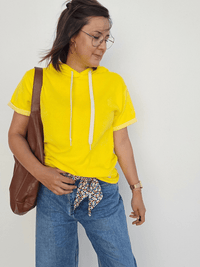 Sweat jaune fluo à capuche – Love By MD