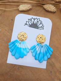 Boucles d'oreilles coquillage artisanales en argile polymère – Petit Trésor