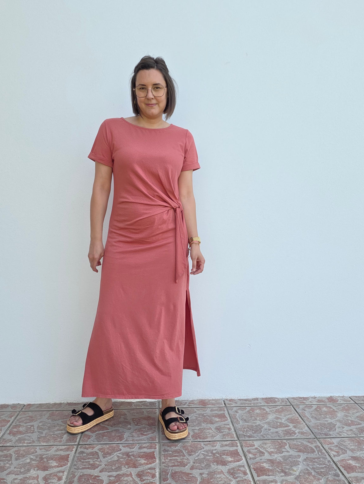 Robe longue nœud sur le côté – Inspiration Sézane - Plusieurs coloris