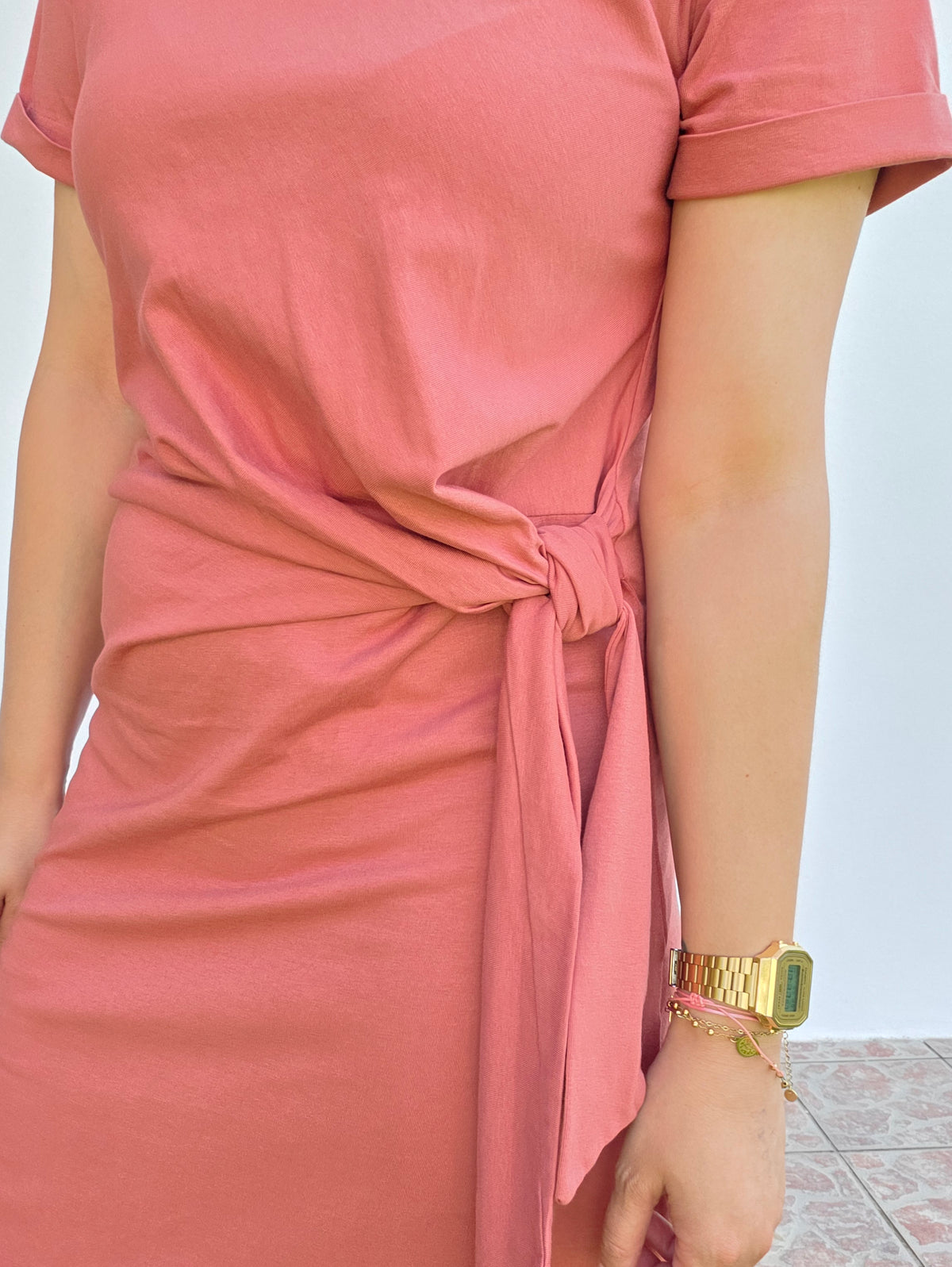 Robe longue nœud sur le côté – Inspiration Sézane - Plusieurs coloris