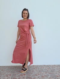 Robe longue nœud sur le côté – Inspiration Sézane - Plusieurs coloris