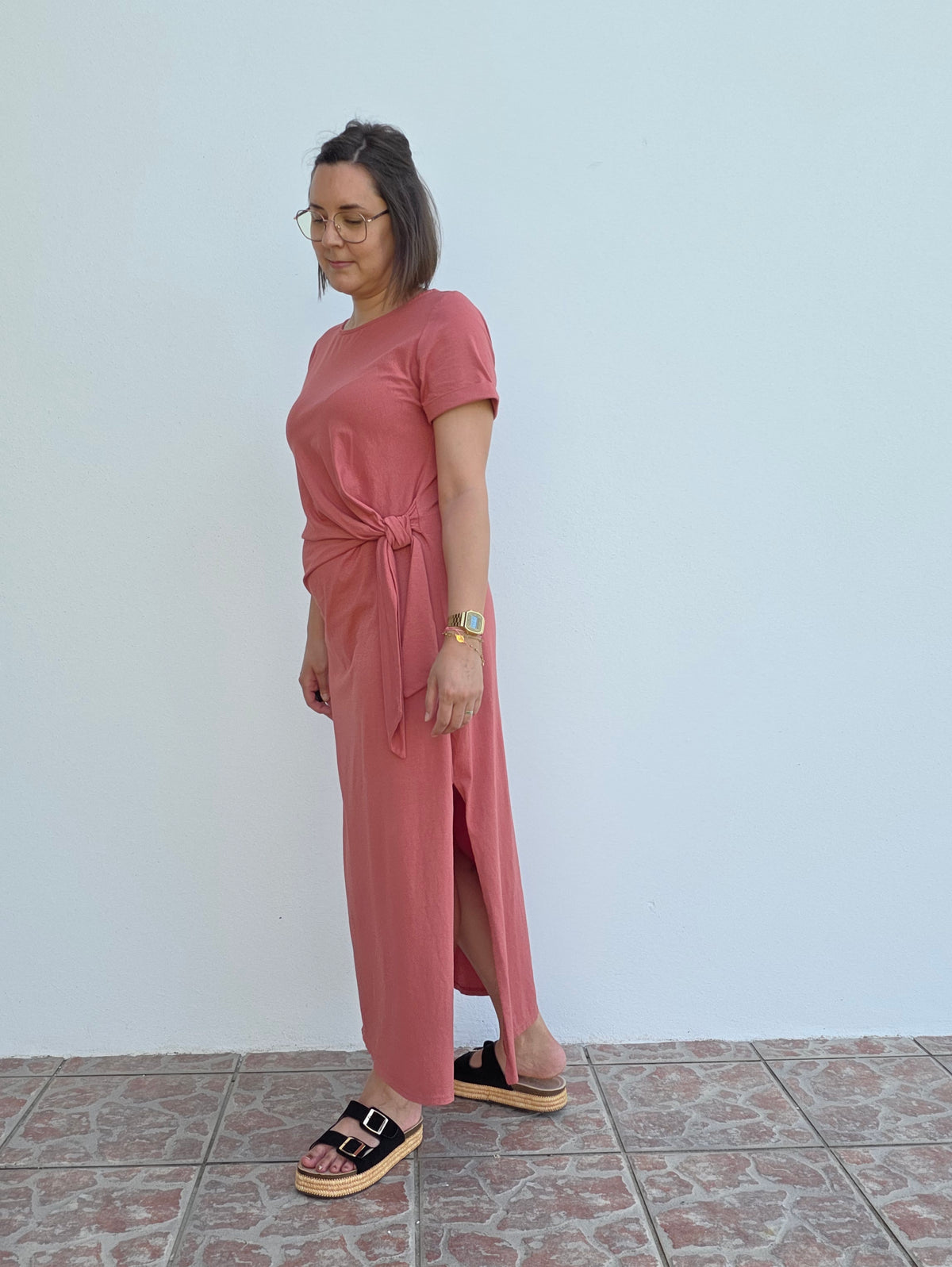 Robe longue nœud sur le côté – Inspiration Sézane - Plusieurs coloris