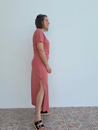 Robe longue nœud sur le côté – Inspiration Sézane - Plusieurs coloris