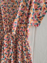Robe courte colorée imprimé cœur