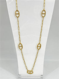 Collier sautoir grain de café doré