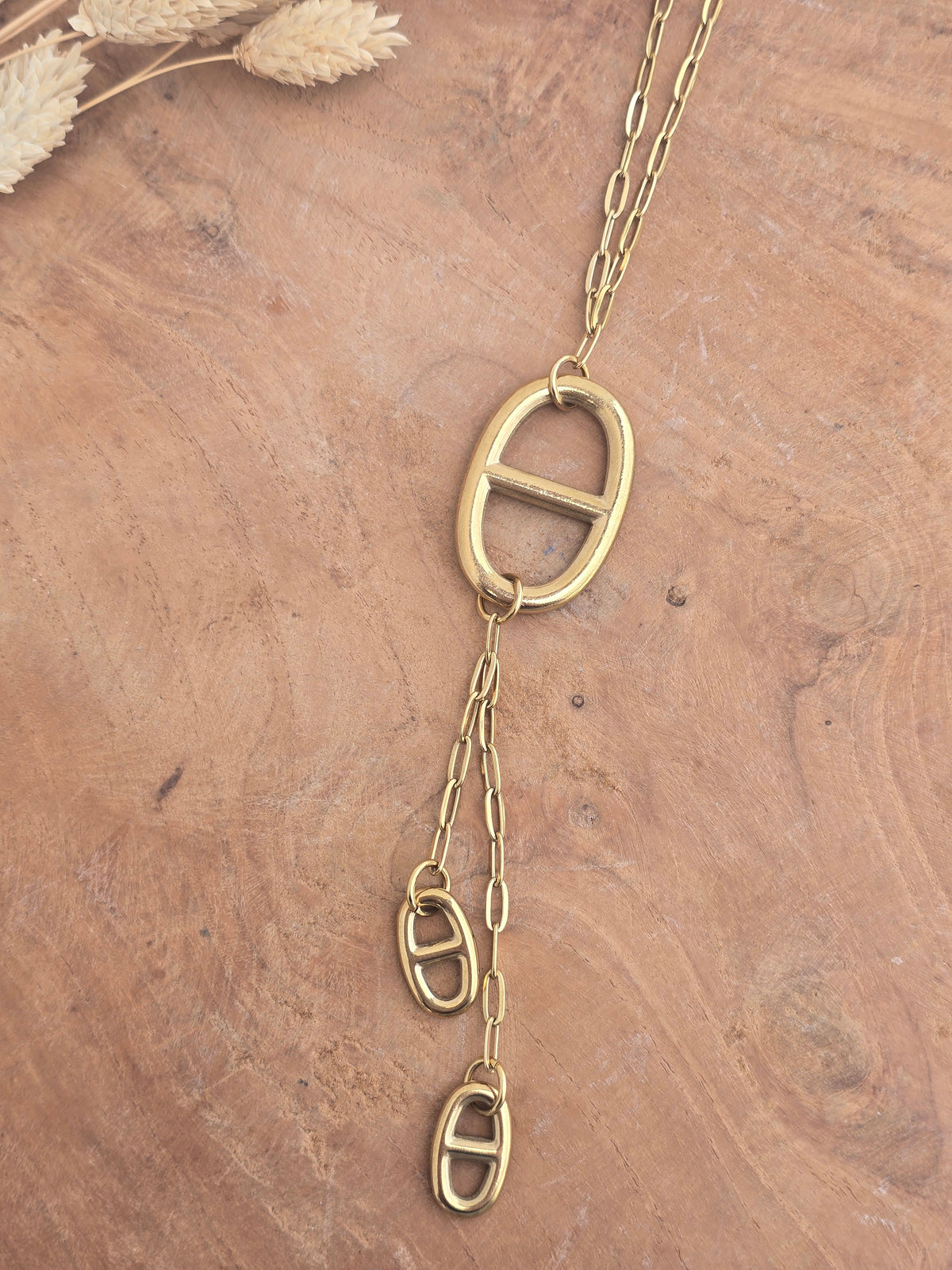 sautoir maille marine  