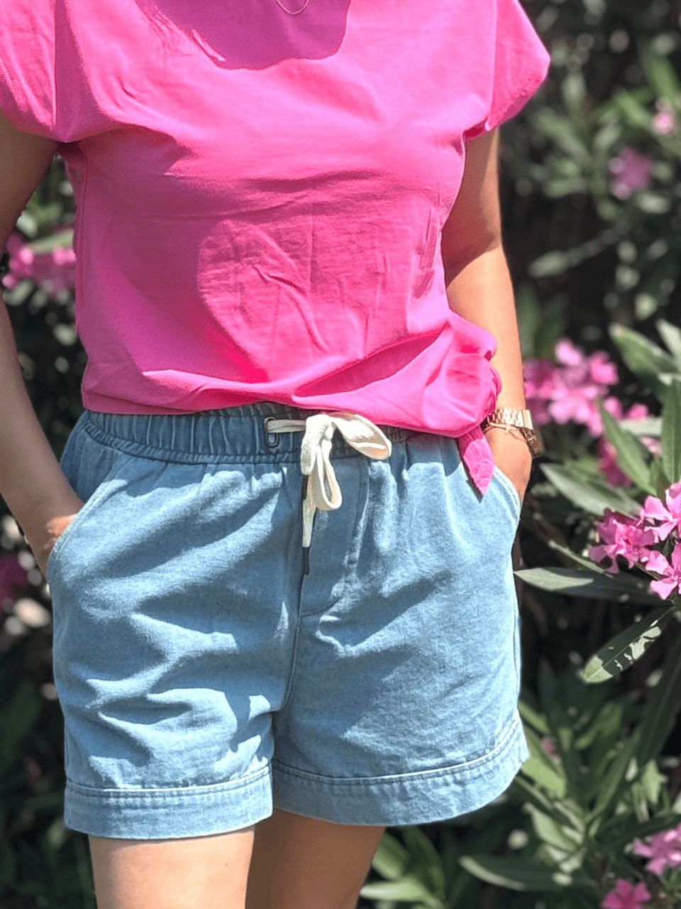Short en jean léger – Taille élastique & confort absolu