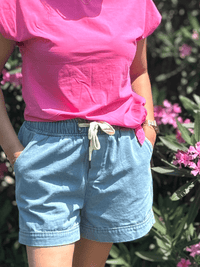 Short en jean léger – Taille élastique & confort absolu