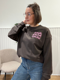 Sweat femme marrone Amour Amor Amore