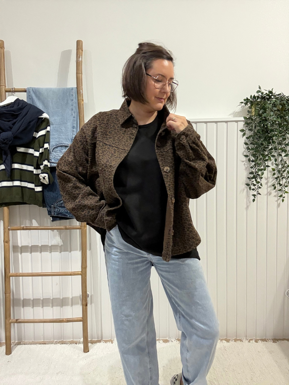 Sweat manches 3/4 femme oversize en coton – Taille unique