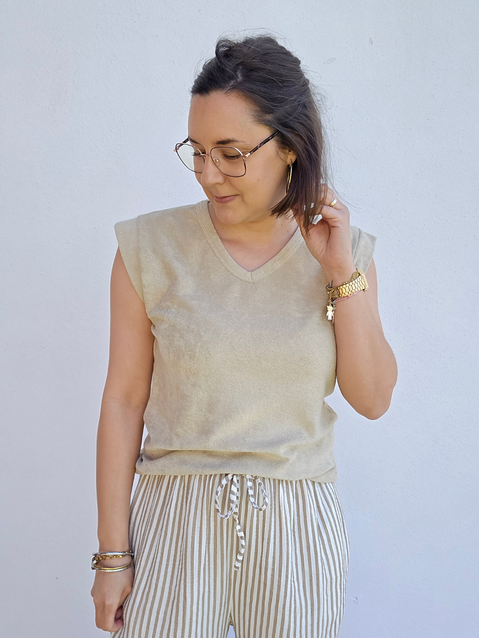 Tee-shirt éponge beige – Love By MD