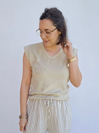 Tee-shirt éponge beige – Love By MD