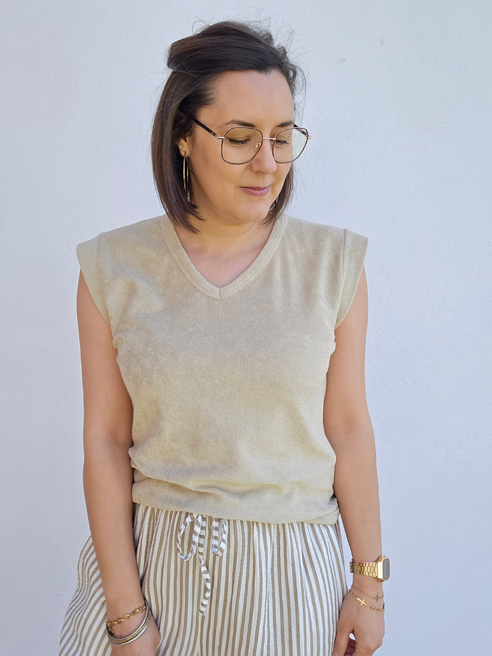 Tee-shirt éponge beige – Love By MD