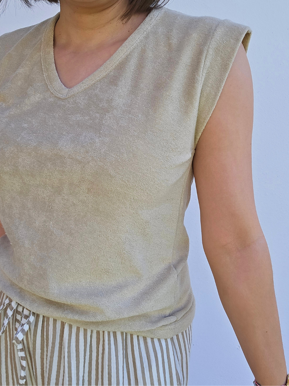 Tee-shirt éponge beige – Love By MD