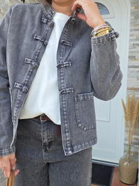 veste boutonnage chinois
